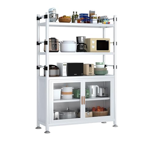 Buffet meuble de rangement étagère micro-ondes et armoire multi-rangements