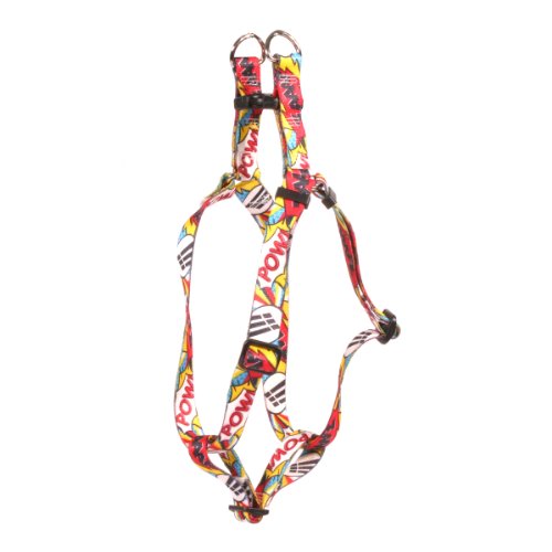 Image of Yellow Dog Design Comic Print Step-in Dog Harness 3 /8 inch Wide and Fits Chest Circumference of 4.5 to 9 inch, X-Small