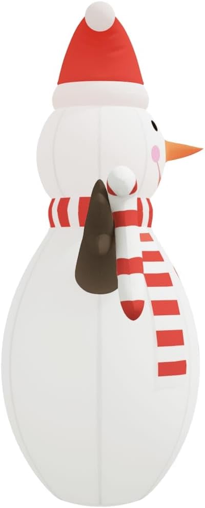 vidaXL Outdoor Christmas Decorations, Giant Inflatable Snowman with LED Lights, Oxford Fabric Construction, Quick Inflation and Deflation, Multicolor, 248" Height
