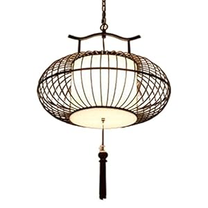 Lantaarnkroonluchter In Chinese Stijl Hangende Stoffen Lampenkap Semi-inbouw Retro Industriële Lamp Retro Creatieve Lamp…