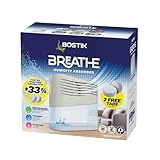 Bostik Breathe Dehumidifier - Humidity and Moisture Absorber - for Use Around the Home and in Caravans and Motorhomes - Covers up to 25m²