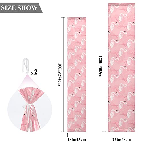 Flamingos Chiffon Table Runner Rustic Sheer Table Decor Romantic Wedding Decorations Holiday Table Runner For Home Shower Table Decoration, 108 Inches Long #TOP2