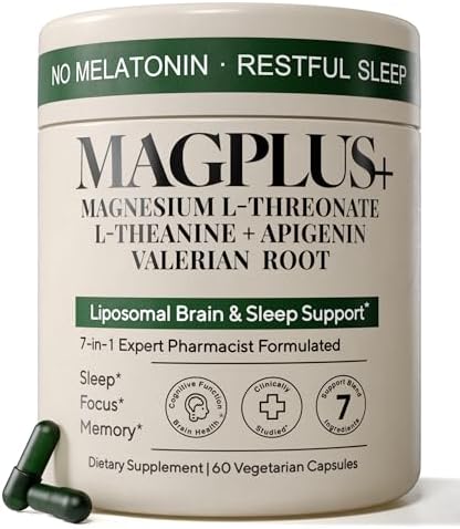 Magnesium L-Threonate with Apigenin, Valerian Root & L-Theanine –...