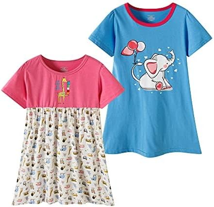 Girls Nightgowns Vintage Princess Night Gown Dress for Toddler Kids Short Sleeve Nightdress 2-Pack 5-12 Years - Image 9