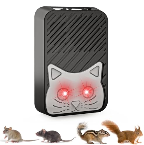 Ahuyentador de ultrasonidos,Repelentes de plagas ultrasónicos,para automóviles trampas para Topos,Garajes, Viviendas, Almacenes, Interior Coches y Falsos techos,para Ratas, murcielagos, salamanquesas