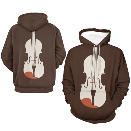 Sweat à capuche violon confortable pull chaud contre le froid en studio S - 7