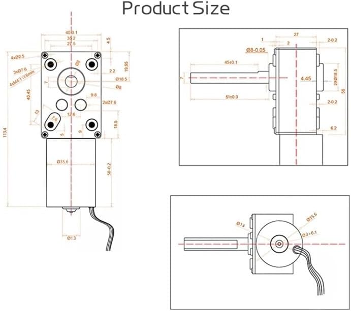 12V Single 470RPM 5840-3650 Turbine Worm Reduction electronic star