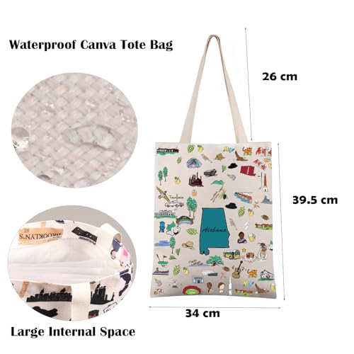 Bolsa Tote de Lona Alabama para Viaje miniatura 6