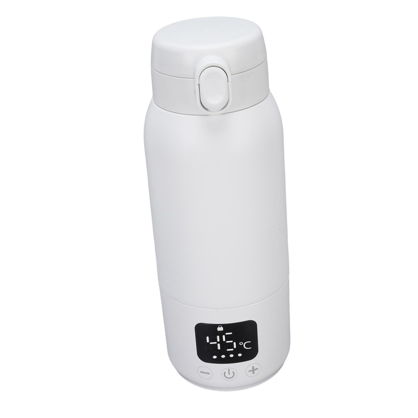 Walfront Calentador de Biberones Portátil, Calentador de Leche de Acero Inoxidable 316 con Capacidad de 500 Ml, Control de Temperatura de Calentamiento 360, a Prueba de Agua IPX6, Recargable por USB
