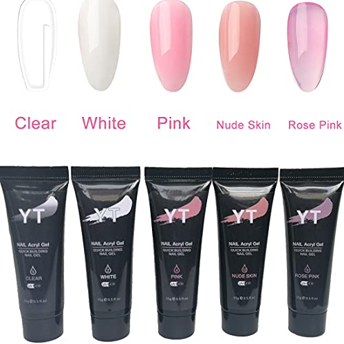 Poly Nagelgel Set 5 Farben 15ml Nagel Gel Design Builder UV Nagelverlängerung Nail Extension – Bild 3