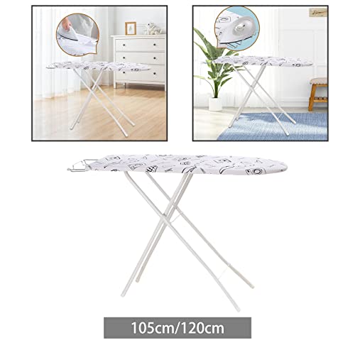 Adjustable Portable Ironing Board - 4 Height Settings Metal Frame Space-Saving Design for Apartments Bedrooms Dorms & Living Rooms - Perfect for Home Use - Image 5