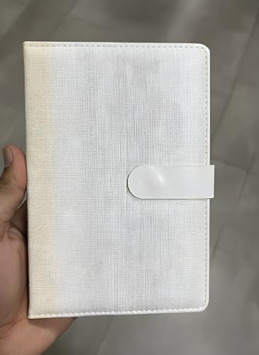 Image of White Gradient A5 Journal Notebook Diary for Men Women Girls Boys | Office Journal Diary Notebook with Magnetic Flip Lock (200 Ruled Pages, 6 x 8.5 Inches, 80 GSM) (Gradient White)