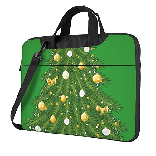 Maletín para laptop con diseño de árbol verde, unisex miniatura 1