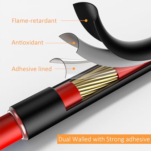 Twippo US-HEAT SHRINK TUBING KIT-355 Heat Shrink Tubing Kit 355Pcs - 3:1 Dual Wall Adhesive Lined - Electrical Waterproof Industrial Heat-Shrink Tubing Terminals- Marine Grade Wire Connector Shrink Wrap Tube thumb #3