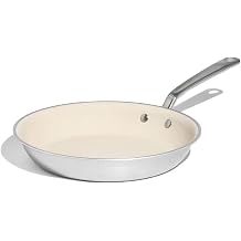 Made In Cookware - 10" CeramiClad 2.0 Non Stick Frying Pan (Stainless Handle) - 5-Ply Stainless Clad with Stay-Cool Handle - Professional Cookware - Crafted in Italy - Induction Compatible