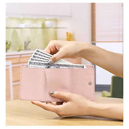 New Genuine Leather RFID Blocking Card Holder Organizer Pocket Mini Wallet, Foldable Slim Compact Wallet (K)2
