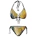 Plus Size Swimsuits Women Bikini Lace Up Top Fashion Delicate for Prevail Mirage I Life 3XL Yellow