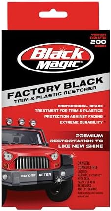 Black Magic Factory Black Trim & Plastic Restorer | Professional-Grade | Reactive Silane Chemistry | Restores Faded Trims & Plastics | Darker Richer Shine | Extreme Durability | Pack of 1 | 59 ML