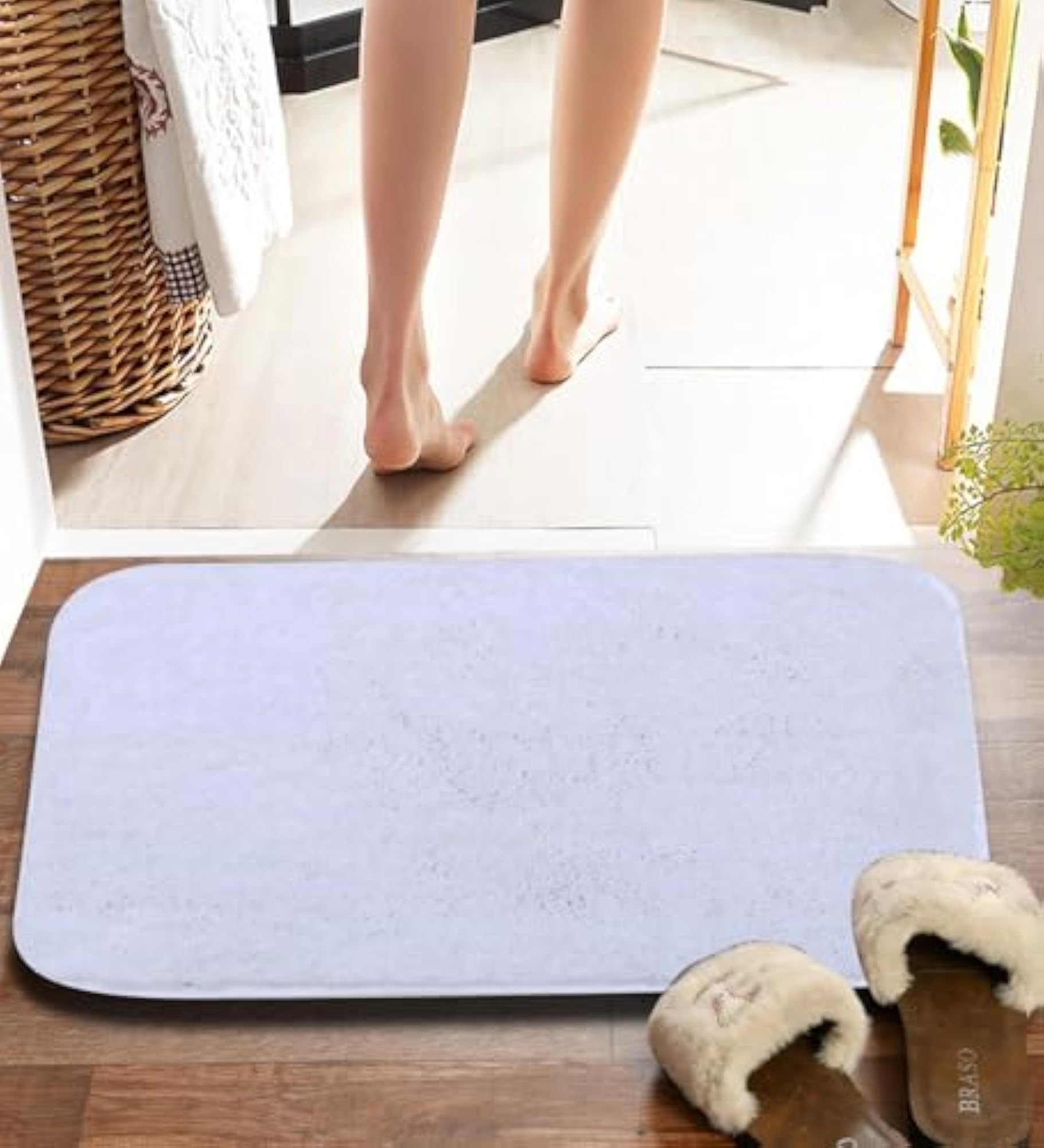 Microfiber Bath Mat 50x75 cm, Anti-Skid and Ultra Absorbent