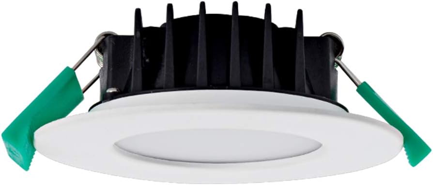 ALUSSO LED Recessed Ceiling Light Dimmable 8W Ultra Slim LED Downlight, CCT 3 Lighting Colors Adjustable Warm 3000K/Neutral 4000K/Cool 5700K, IP44 Round Spotlight for Bathroom Kitchen, White, 1 Pack