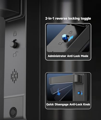 Elinksmart YL-D208F Sliding Glass Door Elinksmart Slim Smart Lock Waterproof Keyless Smart Mortise Lock With Hook, Wifi Bluetooth Digital Keypad Aluminum Fingerprint Door Lock Sliding Patio Door Lock thumb #2
