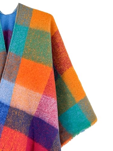 Image of Breezy Lane Women's Shawl Wraps Warm Poncho Ruana Wrap Cardigan