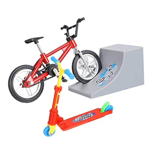 Abaodam 1Set Mini Educational Finger Bike and Scooter Kit for Includes Mini Bike Ladder and Scooter for Desk Games and Relaxation Activities