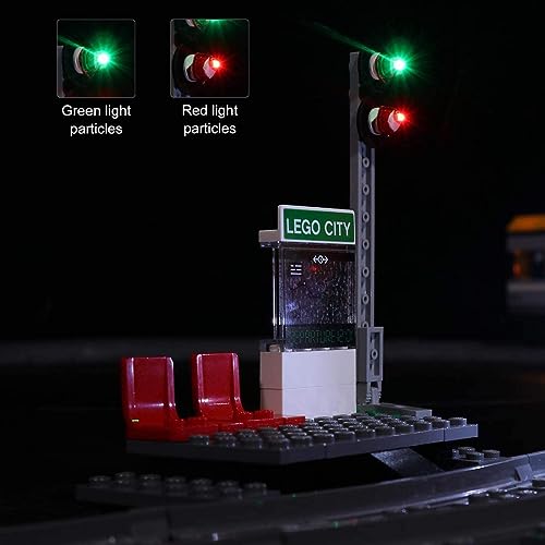 Zestaw oświetlenia USB do Lego City Passenger Train 60197 klocki do budowania klocków (nie zawiera modelu Lego)