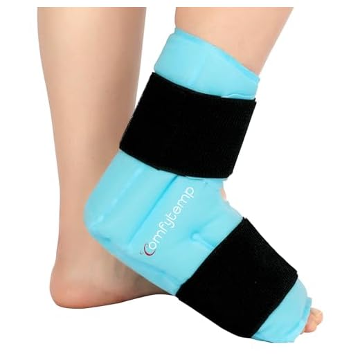 Comfytemp Grande Bolsa de Hielo para Tobillo y Pie para Alivio del Dolor, Terapia de Frío y Calor para Fascitis Plantar, Esguince de Tobillo, Hinchazón, Tendinitis de Aquiles, 1 Unidad