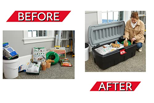 Rubbermaid Actionpacker️ 48 Gal Lockable Storage Bin, Industrial, Rugged Large Storage Container With Lid #TOP3