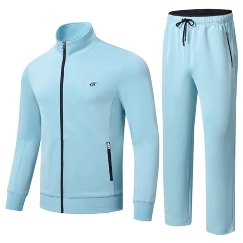 Reviews y listado de Chandal Francia los diez mejores. 34 Yuyangdpb - Chándal deportivo de 2 piezas con cierre completa para hombre, Azul grisáceo., X-Large