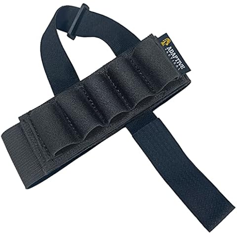 Adaptive Tactical Buttstock Shotgun Ammo Shell Holder Side Saddle 12 Gauge 5 Rounds Cover
