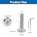 OSVJE 30 Pack Flat Head Hex Socket Cap Screws, Silver 304 Stainless Steel Hex Drive, Bright Finish Fully Machine Thread for Industrial/Manufacturers（1/4-20 * 1 inch）
