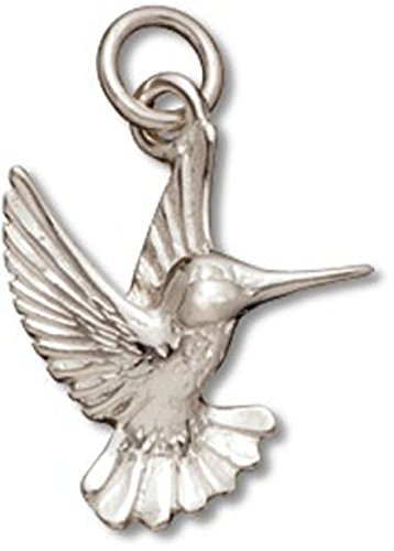 Sterling Silver 3D Hummingbird Bird Charm