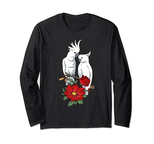 Parrot Hawaii Tropical Hawaiian Parrot Owner Pet Cockatoo Long Sleeve T-Shirt, Black