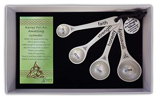 Abbey Gift Se Irish Amazing Woman Measuring Spoon Set Of 4 Gift Box W/Card