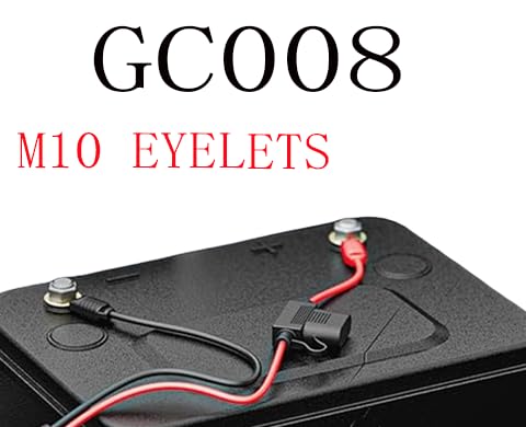 Image of (4 Pack)M10 (3 /8in) XL Eyelet Terminal, Wires Harness Compatible with NOCO GC008 X-Connect, fit for NOCO Battery Charger Accessories Cables,Smart battery trickle charger cable with four 20A fuses