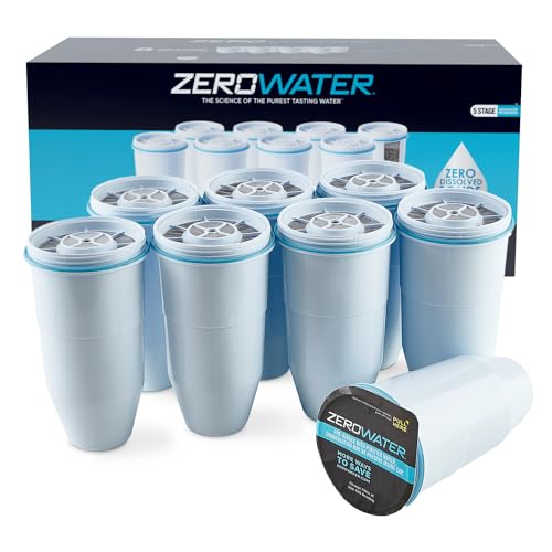 ZeroWater Official Replacement Water Filter Removes PFOA/PFOS 8-Pack​