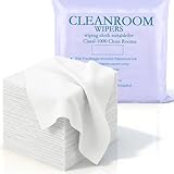 Ferrochef Cleanroom Cloth Wipes 9"x9" (bag of 100 Pcs) Microfiber Lint Free Cloth Disposable Clean Cloths Laser Sealed Edge for Lab Semiconductor Industries and Printing
