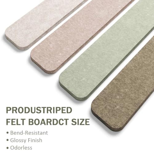 Image of Climberty 8 Pack Felt Bulletin Board Strips, Self-Adhesive Pin Board Set with 50 Push Pins, Peel & Stick Wall Memo Board for Photos, Notes, Office, School & Home Decor