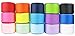 Hipgirl 75 Yard 1.5" Grosgrain Fabric Ribbon Set For Gift Package Wrapping, Hair Bow Clip Accessories Making, Crafting, Sewing, Wedding Decor,-15x5yd Solid Boutique Ribbons-Colors May Vary