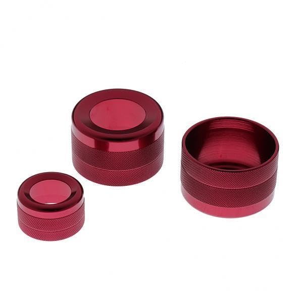 Club Bollywood® 4x3 Pieces A/C Control Radio Volume Knob Ring Trim for 1 2 3 Series Red-image-13