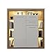 Produktbild trendteam smart living - Highboard Schrank - Wohnen - Rock - Aufbaumaß (BxHxT) 121 x 128 x 40 cm - Farbe Wotan Eiche mit Weiß Hochglanz - 182686249