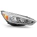 ACANII - For 2015-2018 Ford Focus Chrome Bezel w/o LED DRL Halogen Headlight Headlamp Assembly Right Passenger Side