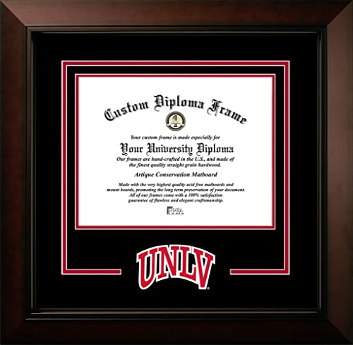 Campus Images UNLV Running Rebels 11w x 8.5h Legacy Black Cherry Spirit Logo Diploma Frame