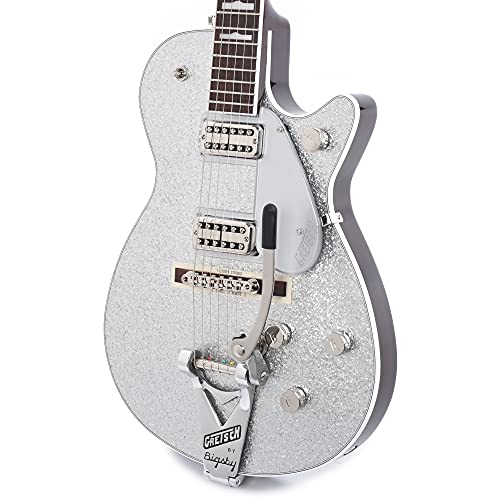 Gretsch G6129T-89 Vintage Select ’89 Sparkle Jet Bigsby Silver Sparkle – Guitare Électrique Personnalisée - Les Beatles, Paul McCartney, John Lennon, RIngo Starr, George Harrison Gretsch G6129T-89 Vintage Select '89 Sparkle Jet Bigsby Silver Sparkle - Guitare Électrique Personnalisée – Image 3