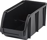 IRIS Medium Stacking Bin, 8 Pack, Black