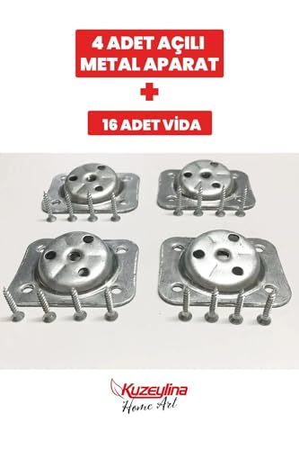 4 Adet Metal Sehpa ve Ahşap Ayak Bağlantı Aparatı Açılı Ayak Aparatı Zigon Sehpa Masa Koltuk Puf