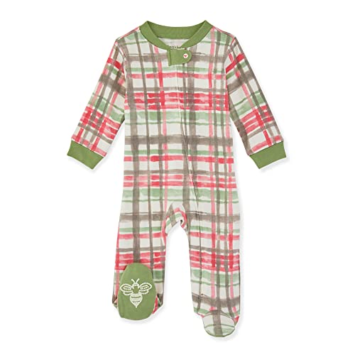 Image of Burt's Bees Baby Boys' Sleep and Play Pjs, 100% Organic Cotton One-piece Zip Front Romper Jumpsuit Pajamas