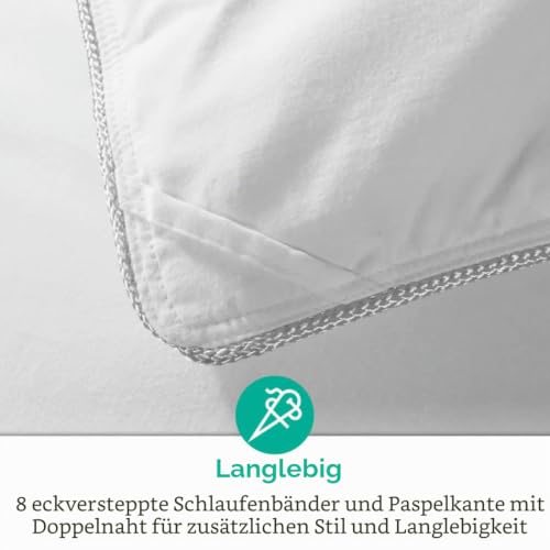 APSMILE Ganzjahres Daunendecke 135x200cm Gänsedaunen und Gänsefedern, Federbettdecke 135x200 cm, Hotel Collection Duvet… – Ansicht 6